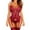 Wine, variant on JSGEK Women Lingerie Lace Lingerie Sets with Garter Belts One Piece Bodysuit Teddy with Panty No Stockings Red XXXL