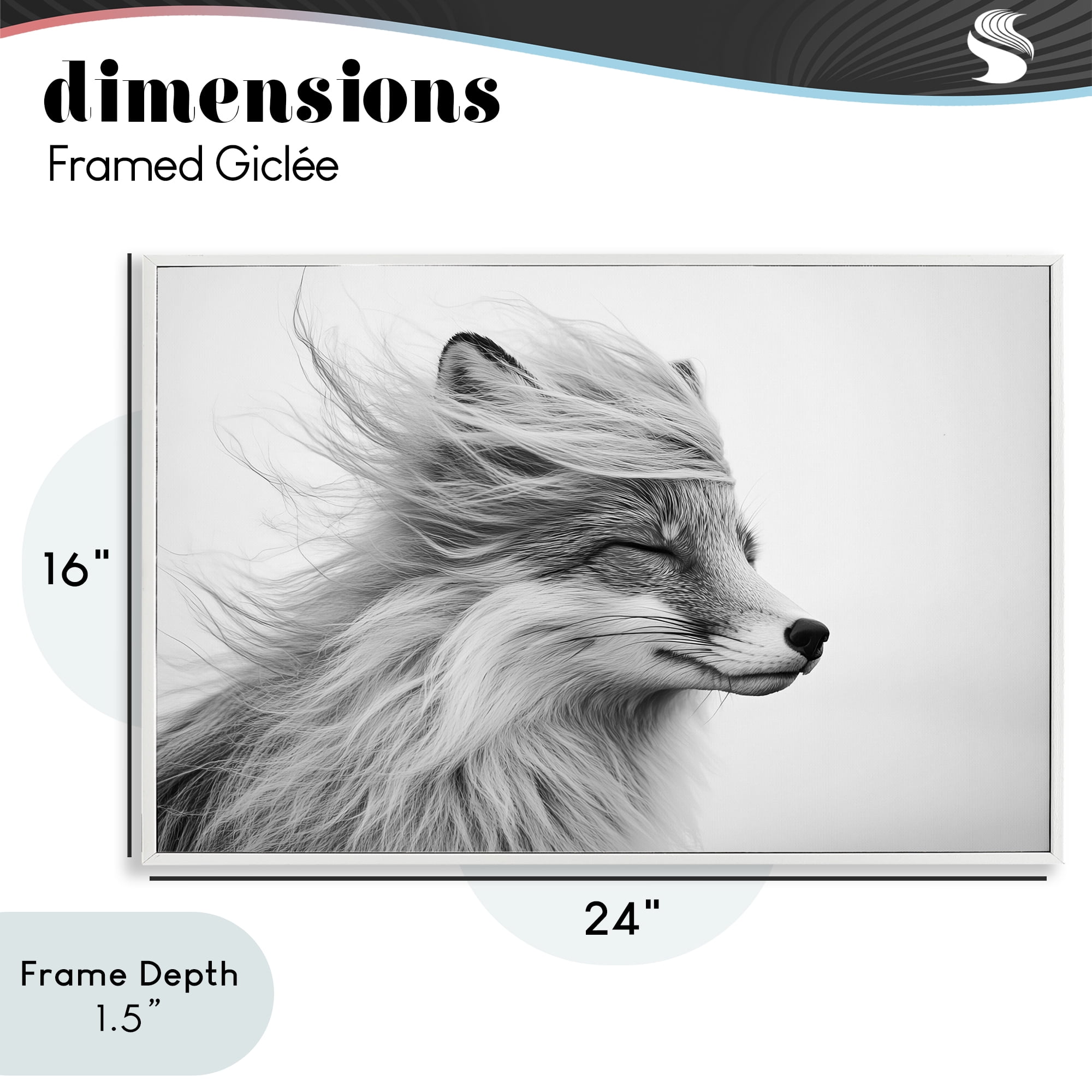 Stupell Industries Easy Breezy Fox White Framed Giclee Art, design by Tina LeCour