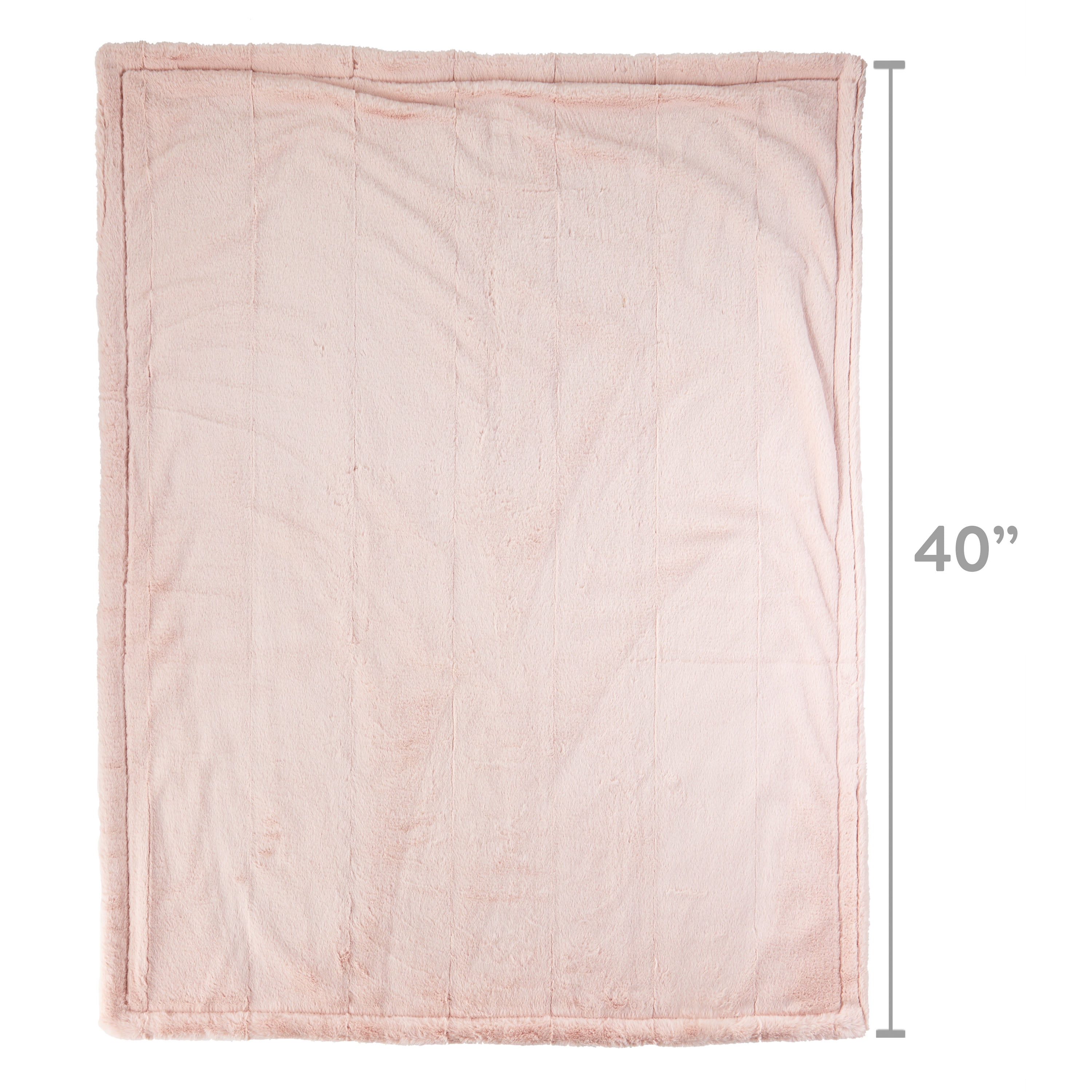 Parent's Choice Premium Plush Dusty Rose Blanket with Faux Sherpa Lining, for Baby and Toddler, 30" x 40"