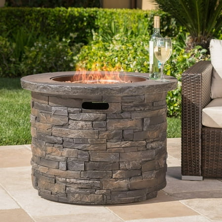 Blaeberry Outdoor Circular Natural Stone Fire Pit (Best Natural Stone For Fireplace Hearth)