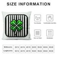 thumbnail image 5 of COMIO St Patricks Day Clover Black Stripes Throw Pillow Cover, Shamrock Cushion Case Decoration for Sofa Couch, 5 of 5