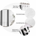 thumbnail image 6 of Black White Stripe, Waterproof Fabric Shower Curtain, Abstract Geometric Waterproof Fabric Shower Curtain for Bathroom Curtains Bathtubs Hotel Washable Shower Curtains with 12 Hooks Standard 72x72, 6 of 8