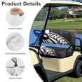 thumbnail image 6 of HUIACONG Black White Floral Golf Cart Seat Covers 2 Pack, Easy to Install Thick Golf Cart Seat Cover Towel Blanket for 2 Person Seats, 6 of 7