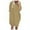 Khaki, variant on LYXSSBYX Womens Long Sleeve Dresses Clearance The Fashion Women's Winter Plus Size Casual Loose Pocket Sexy Printed Dress