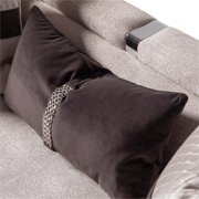 Michael Amini Carmela Sofa - Zinc/Silver