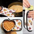 thumbnail image 5 of Yayeee Oven Mitts and Pot Holder Set of 2 Heat Resistant Kitchen Gloves Baking Hot Pad, Gray Autumn Leaves, 5 of 5