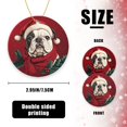 thumbnail image 2 of Funny Christmas Ornament,Funny Christmas Ornament,,Xmas Round Ceramic Pendant, 2 of 6