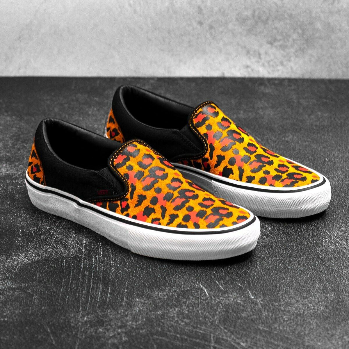 Vans Slip On Pro Punk Black/True White Leopard Men's Skate Shoes Size 12 - Walmart.com