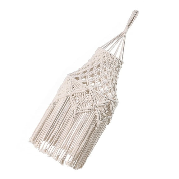 IBASETOY Boho Hanging Lamp Shade Decorative Lamp Shade White Polyester Light Diffusion 1Pcs