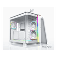 thumbnail image 4 of MONTECH, KING 95 PRO Dual-Chamber ATX Mid-Tower PC Gaming Case, High-Airflow, Toolless Panels, Sturdy Curved Tempered Glass Front, Six ARGB PWM Fan Pre-installed with Fan Hub, White, 4 of 5