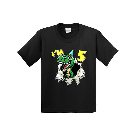 Inktastic I'm 5 Dinosaur Youth T-Shirt