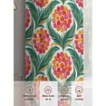 thumbnail image 6 of Spring Botanical Sheer Curtains 96 Inch Length 2 Panels Set, Abstract Watercolor Fruits Leaf Plant Voile Window Treatment Semi Sheer Long Curtains Drapes for Bedroom/Living Room/Kitchen 52"x96"x2, 6 of 7