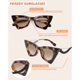 thumbnail image 6 of FEISEDY Women Vintage 60s Cateye Sunglasses Cool Personality Charm Modern Trendy Cute Cat Eye Glasses B2779, 6 of 14