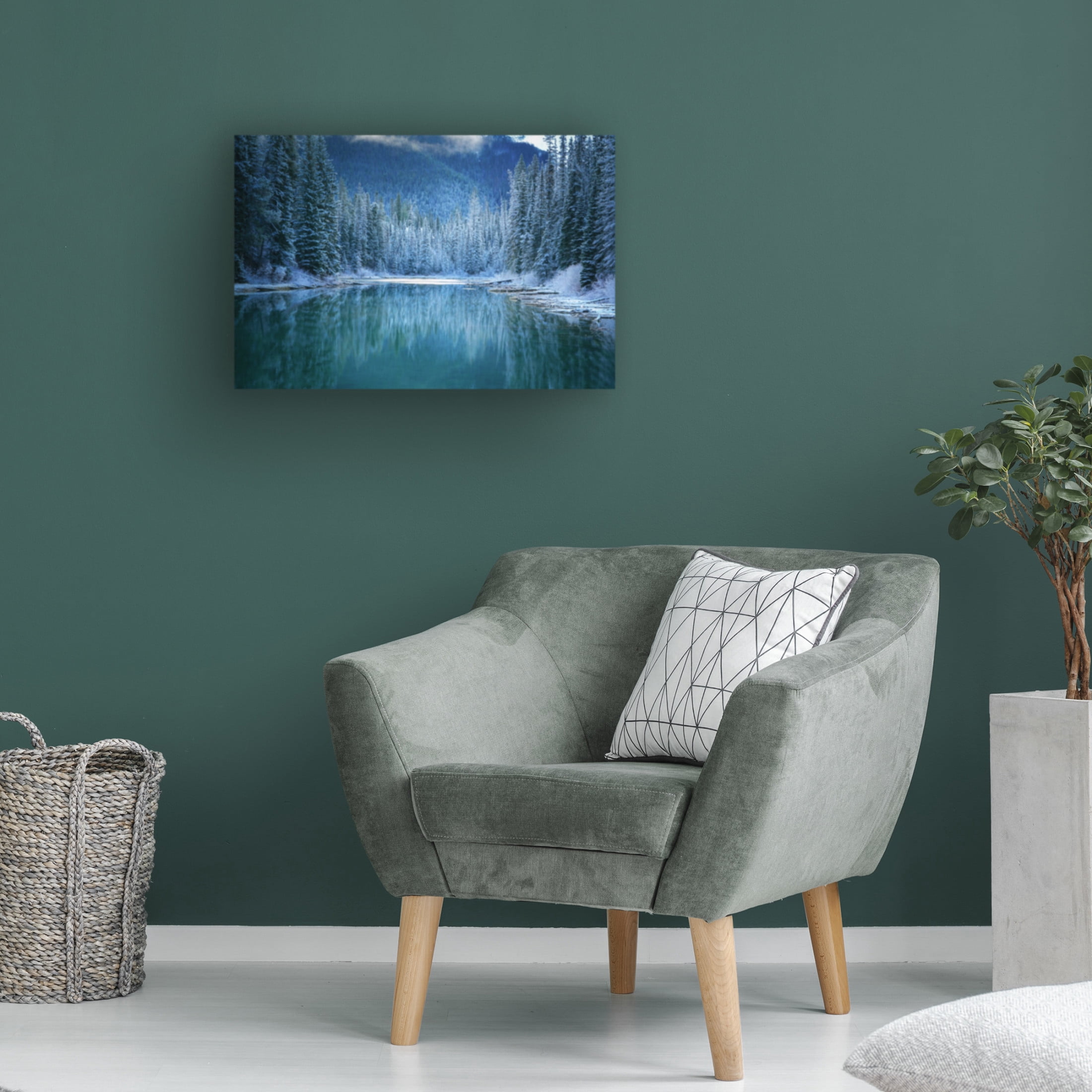 Canvas Wall Art - Yongnan Li 'Wonder Winter Land' Wall Art for Living Room, Bedroom, or Office Décor by Trademark Fine Art - 19 x 12 Inches