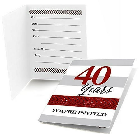 40th Wedding Anniversary Invitations - We Still Do - 40th Wedding Anniversary Fill In Invitations (8 count)