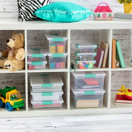 Sterilite - Large Plastic File Clip Box Storage Tote Container with Lid (12 Pack)