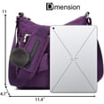 thumbnail image 3 of Bandolera SUKRY de nailon antirrobo con RFID, impermeable, color morado, 3 of 7