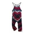 thumbnail image 6 of Odeerbi 5-14 Years Teen Girls Summer Jumpsuit Tie-Dye Camisole Romper Casual Overalls Bib Overall Pantss with Pockets, 6 of 6