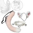 thumbnail image 4 of Conjunto de Collar y Cola con Orejas de Gato Salvador Disfraz para Actuación en el Escenario Color Rosa, 4 of 6