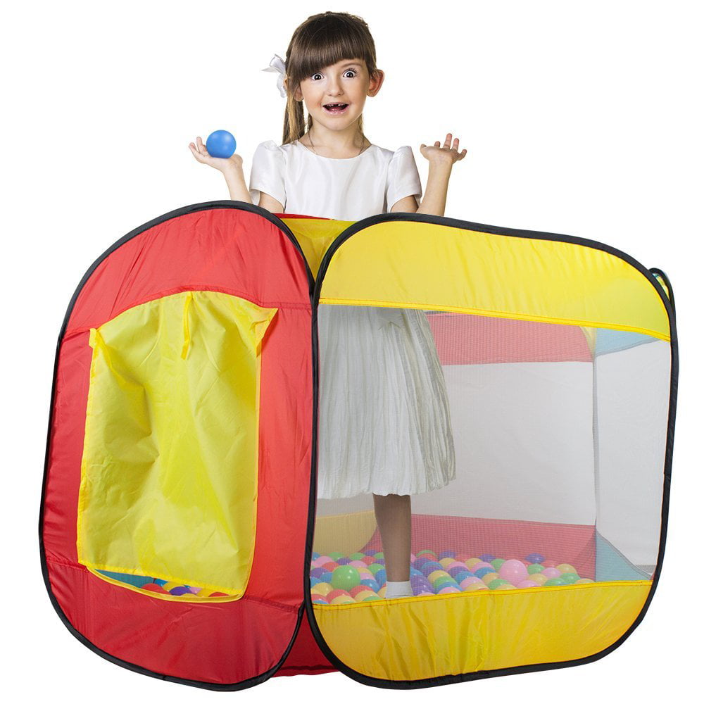 Kids Play House Indoor Outdoor Foldable Ball Pit Hideaway Tent Play Hut 6 sides 