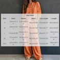 thumbnail image 3 of Women's Waffle Knit 2 Piece Tracksuit Outfit Henley Long Sleeve Top and Drawstring Wide Leg Pants Soft Comfy Loungewear Casual Travel Vacation Streetwear Set Orange, 3 of 5