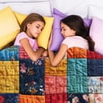 thumbnail image 4 of Sherpa Fleece Throw Blanket 40"x 50" Reversible Plush Fluffy Blanket, Double-Layer Super Soft Flannel Blanket for Sofa, Couch, Bed, Patchwork Floral Pattern, 4 of 8