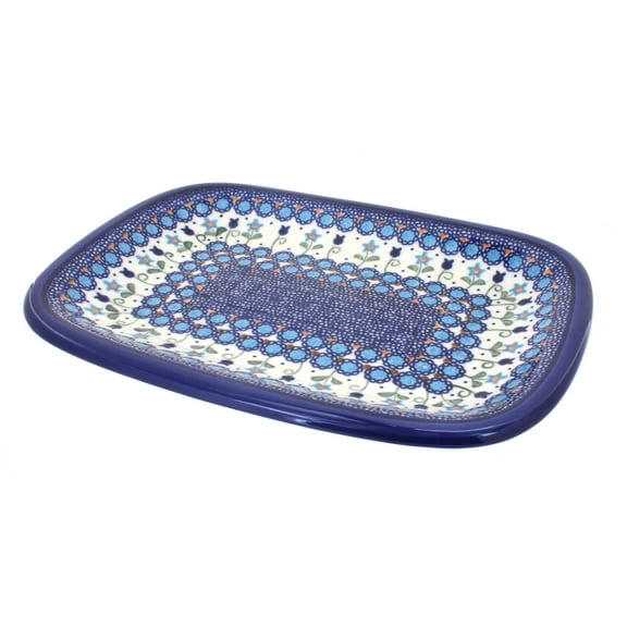 Blue Rose Polish Pottery Savannah Medium Rectangular Serving Platter