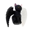 thumbnail image 2 of SeekLGT Halloween Decorations Resin Black and White Cat Figurine, Cute Halloween Desk Decor with Witch Hat, Moon and Pumpkin Statue for Tabletop, Shelf, Mantel, Office, Cake Decoration, 1 pc, 2 of 8