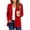 Red, variant on Women's Solid Color Cardigan Liweisiy Long Sleeve Open Front Knit Soft Baggy Shirts Fall Outdoor Casual Coat Purple L