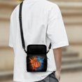 thumbnail image 3 of Chririnla Basketball Splash Cross Body Bags Crossbody Wallet for Travel, Elastic Polyester with Compartments Coin Purse, 3 of 7