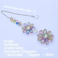 thumbnail image 2 of Dalrosia Crystal Flower Suncatcher Hanging Ornament, Rainbow Maker Window Sun Catcher Indoor Outdoor Patio Garden Decor, 2 of 5