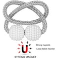 thumbnail image 5 of 4 Pack Magnetic Curtain Tiebacks,Curtain Tiebacks Buckles Holdbacks Holders Hooks Clip for Home Bedroom Office Decorative Curtain, 5 of 8