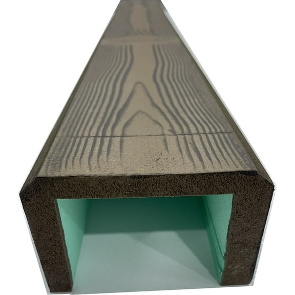 Faux Wood Beam - XPS Foam - 48" Long - Walnut 4"x6"