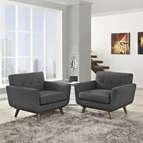 Modway Engage Armchair Wood Set of 2 in Gray