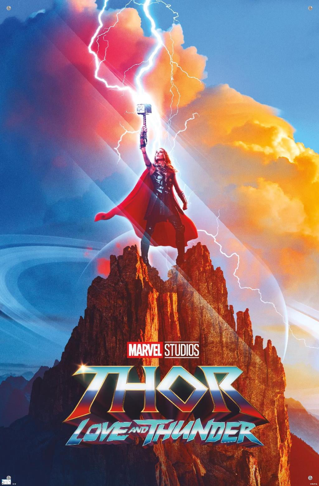 Marvel Thor: Love and Thunder - Mighty Thor One Sheet Wall Poster with Pushpins, 22.375" x 34"