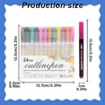 thumbnail image 5 of 24 Colors Double Line Outline Marker Set, Cosmug Multicolor Outline Writing Pens, Double Line Decorative Markers, for Card Making, Scrapbooking and Art Journaling Use, 5 of 9