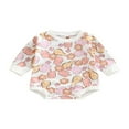 thumbnail image 1 of Newborn Baby Halloween Romper  Long Sleeve  Neck Cartoon Print One-Piece Bodysuit, 1 of 7