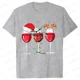 thumbnail image 1 of Camisetas navideñas de vino para mujer, ropa, camisetas divertidas de dibujos animados, camiseta de moda Kawaii, camisetas coreanas para mujer, camisetas navideñas para vino, 1 of 5