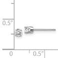 thumbnail image 3 of Finest Gold 14K 0.25CT White Gold I2 K-L Diamond Stud Push-on Post Earrings, 3 of 3