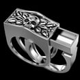 thumbnail image 3 of Up to 65% Off Men Punk Style Skull Headgear Dual-use Exquisite Creative Ring6-13 Necklace Rings Earring Jewelry on Clearance, 3 of 3