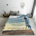thumbnail image 3 of Psalm 23 Blanket Christian Lighthouse Gifts Religious Bible Verse Scripture Throw Blanket Comfy Plush Flannel Fleece Warm Soft Fluffy Fuzzy Blanket for Prayer Women Teens for Bed Sofa Couch 50"X60", 3 of 6