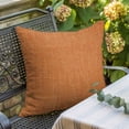 thumbnail image 2 of Burnt Orange Pillow Covers 16x16 Inch, Farmhouse Burlap Solid Orange Color Modern Linen Texture Linen Pillowcase with Invisible Zipper, Decorative Throw Pillow Covers Cushion Case for Couch Sofa Bed, 2 of 9