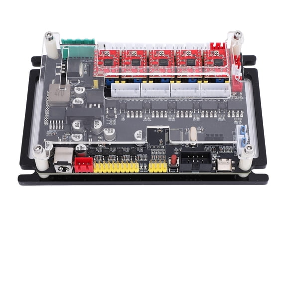 Yajisi 32‑bit 4‑Axis CNC Controller Board, 40,000 mm/min, Dual‑Drive Y‑Axis, Type‑C USB, 24V/12V/5V Ports, Opto‑Isolated Safety