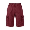 thumbnail image 6 of Dwellite Big and Tall Pants for Men Casual Bermuda Cargo Pant with Pockets Comfort Trousers 2026 Wine 2XL, 6 of 6