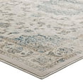 thumbnail image 5 of Modway Atara Distressed Vintage Medallion 5x8 Area Rug in Teal and Beige, 5 of 9