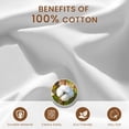 thumbnail image 3 of Baauye 100% Cotton Sheet Set, 1000 Thread Count Durable 4-Piece Bed Sheets with 16" Deep Pocket, Queen, White, 3 of 8
