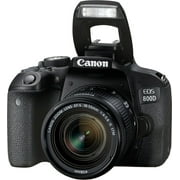 كاميرا Canon EOS 800D / Rebel T7i DSLR مع عدسة 18-55 مم + مجموعة فلتر إبداعي ، حقيبة كاميرا EOS + بطاقة Sandisk Ultra 64GB + 6AVE Electronics Cleaning Set ، والمزيد ( الطراز الدولي )