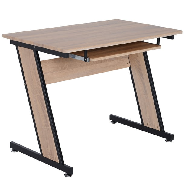 Small Computer Desk Office Workstation Laptop Study Table with Keyboard Tray Walmart