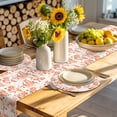 thumbnail image 4 of Burnt Orange Botanical Round 13 Inch Placemats Set of 8, Vintage Nature Flower HeatResistant Non Slip Place Mats for Dining Table, Wipeable Braided Kitchen Table Mats for Housewarming, 4 of 9