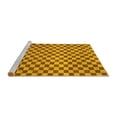thumbnail image 2 of Ahgly Company Machine Washable Indoor Square Checkered Yellow Modern Area Rugs, 8' Square, 2 of 4